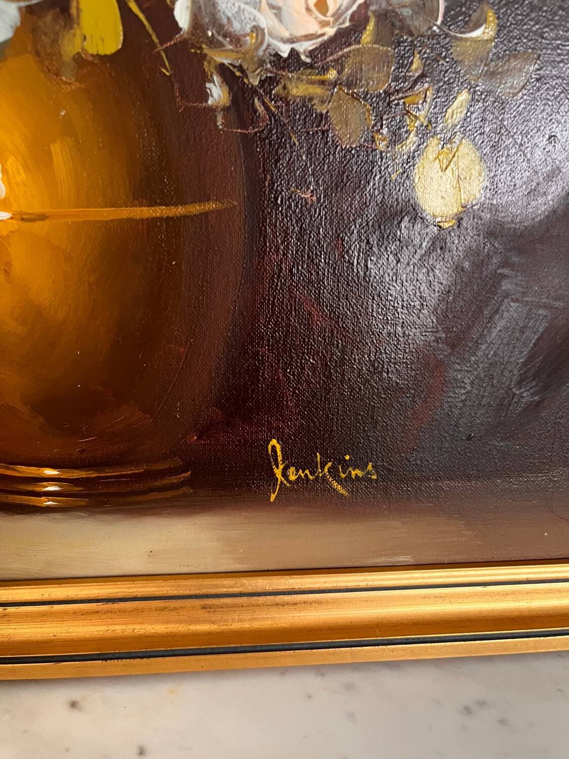 Floral painting signed Jenkins