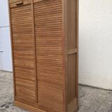 Gold oak double curtain binder