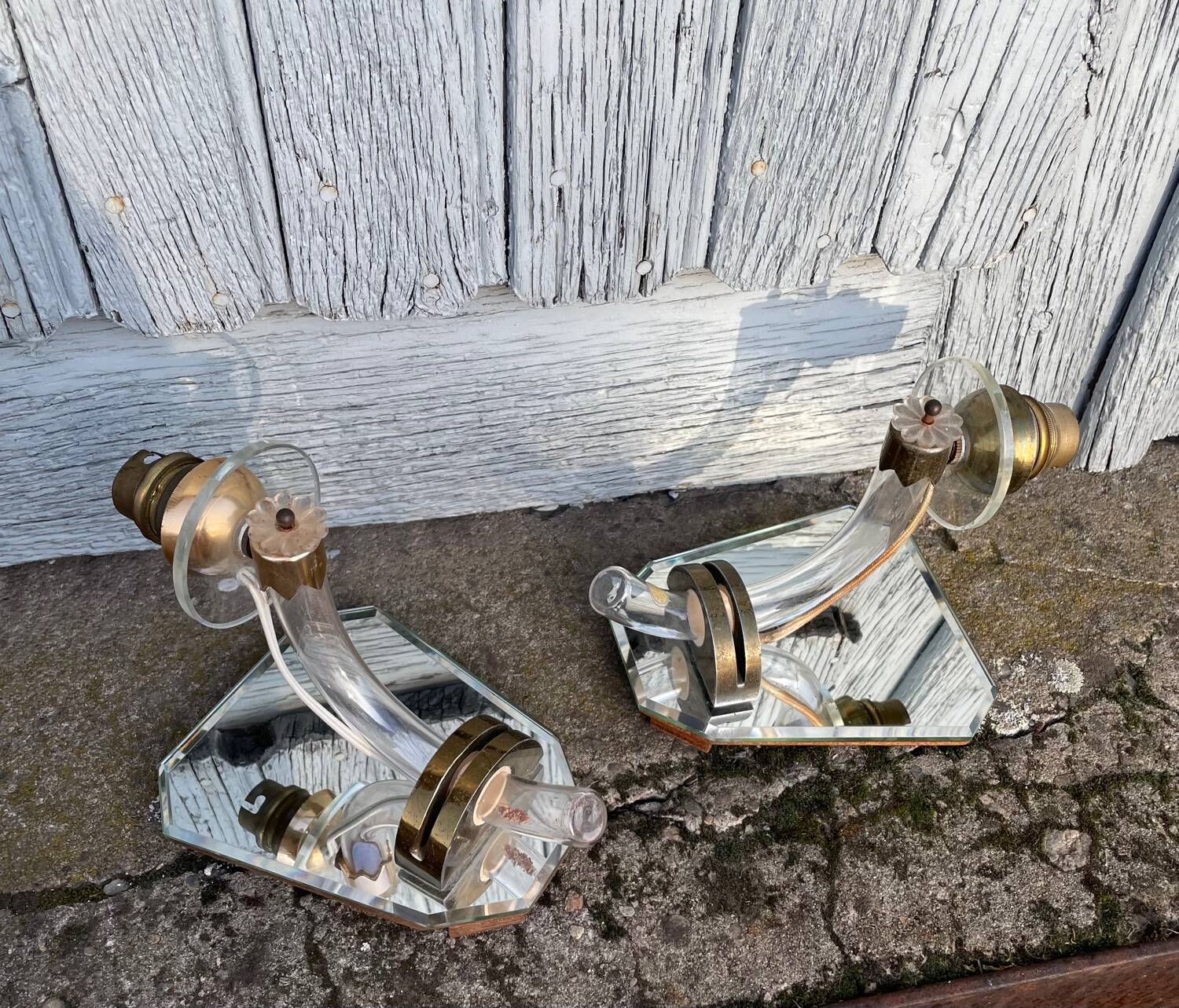 A pair of Venetian Murano wall sconces