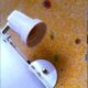 Coloured glass wall sconce
