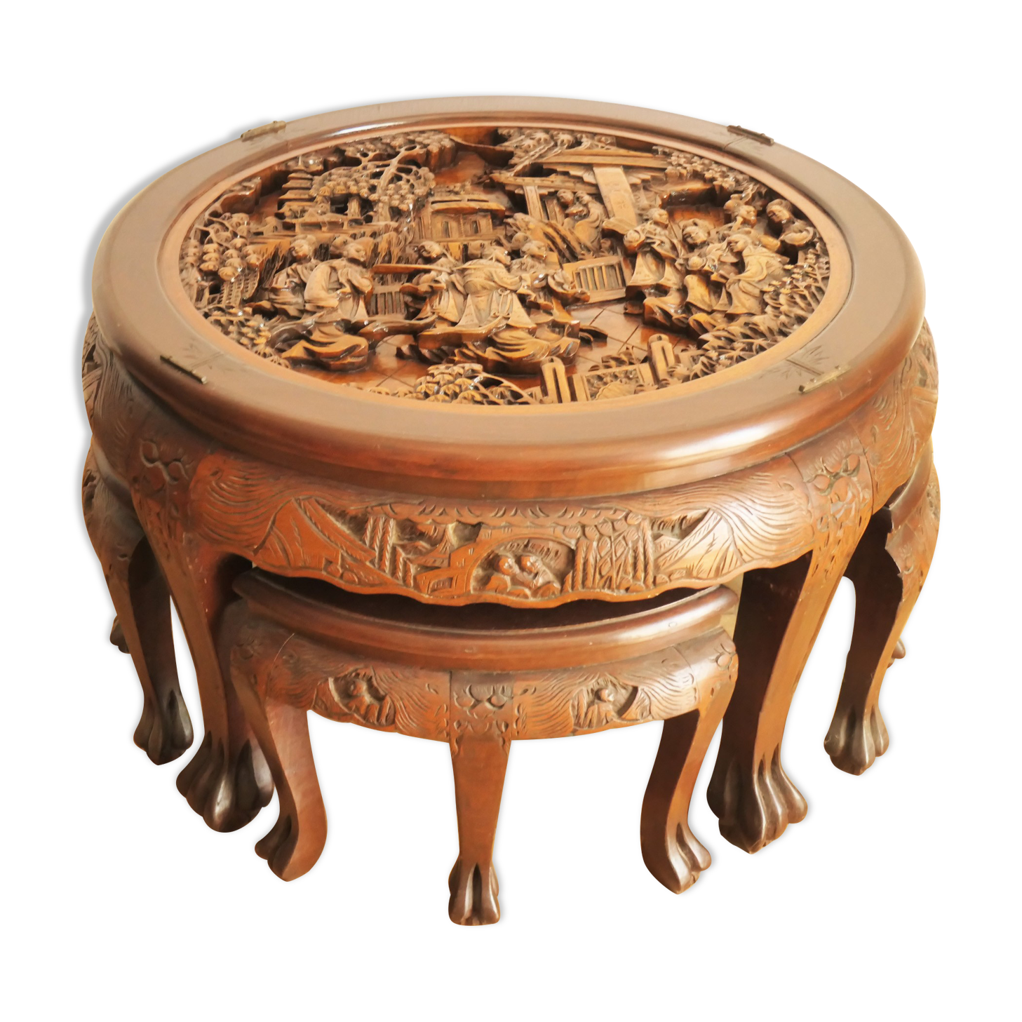 Chinese coffee table carved wood