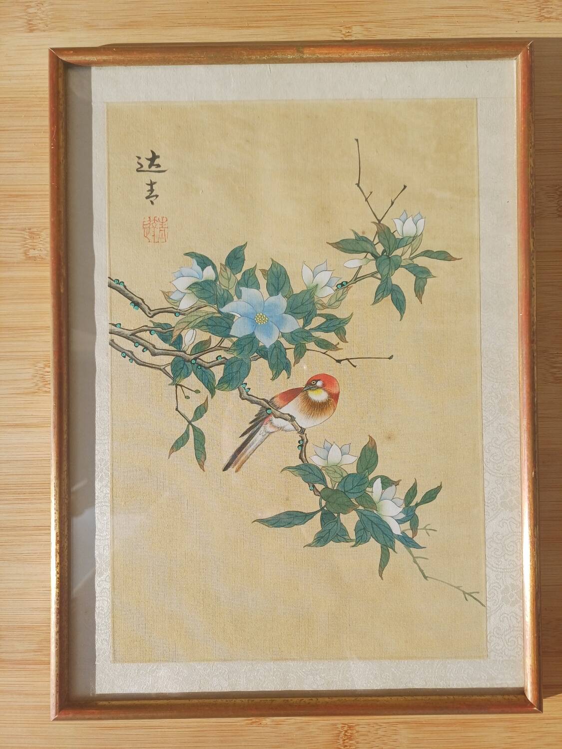 Deux peintures chinoises vintage sur soie