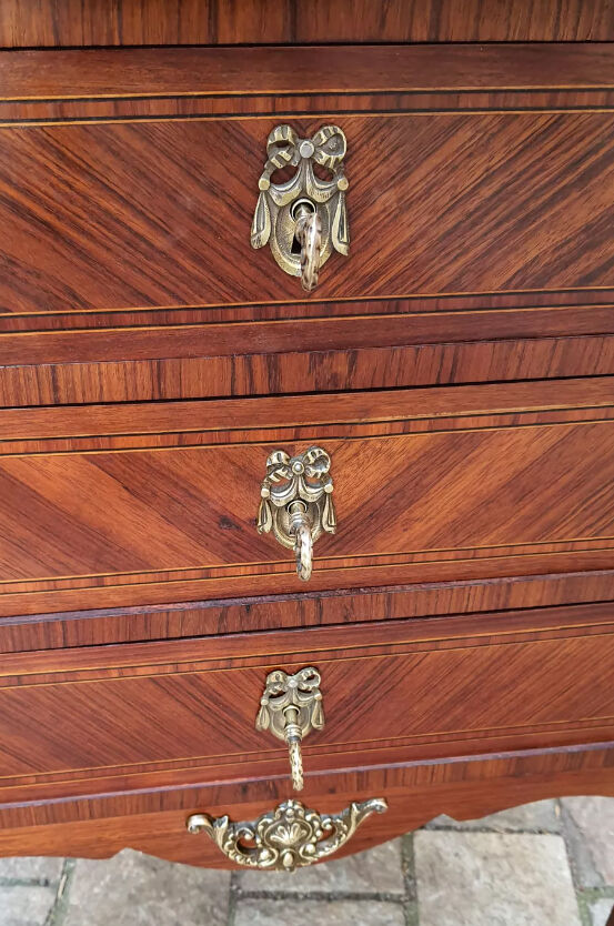 Marquetry chest of drawers 3 drawers transition style