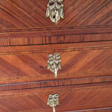 Commode en marqueterie 3 tiroirs style transition