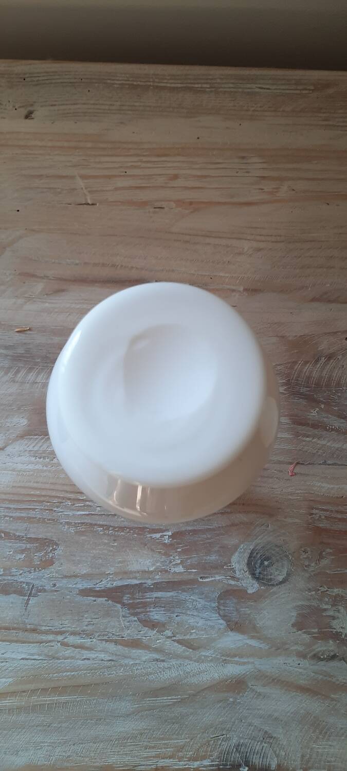 White opaline vase