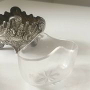 Beautiful pair of Louis XV style silver salt cellars