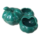 Service céramique vintage moutardes sel poivre