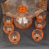 Vintage orange glass tray from the 60s