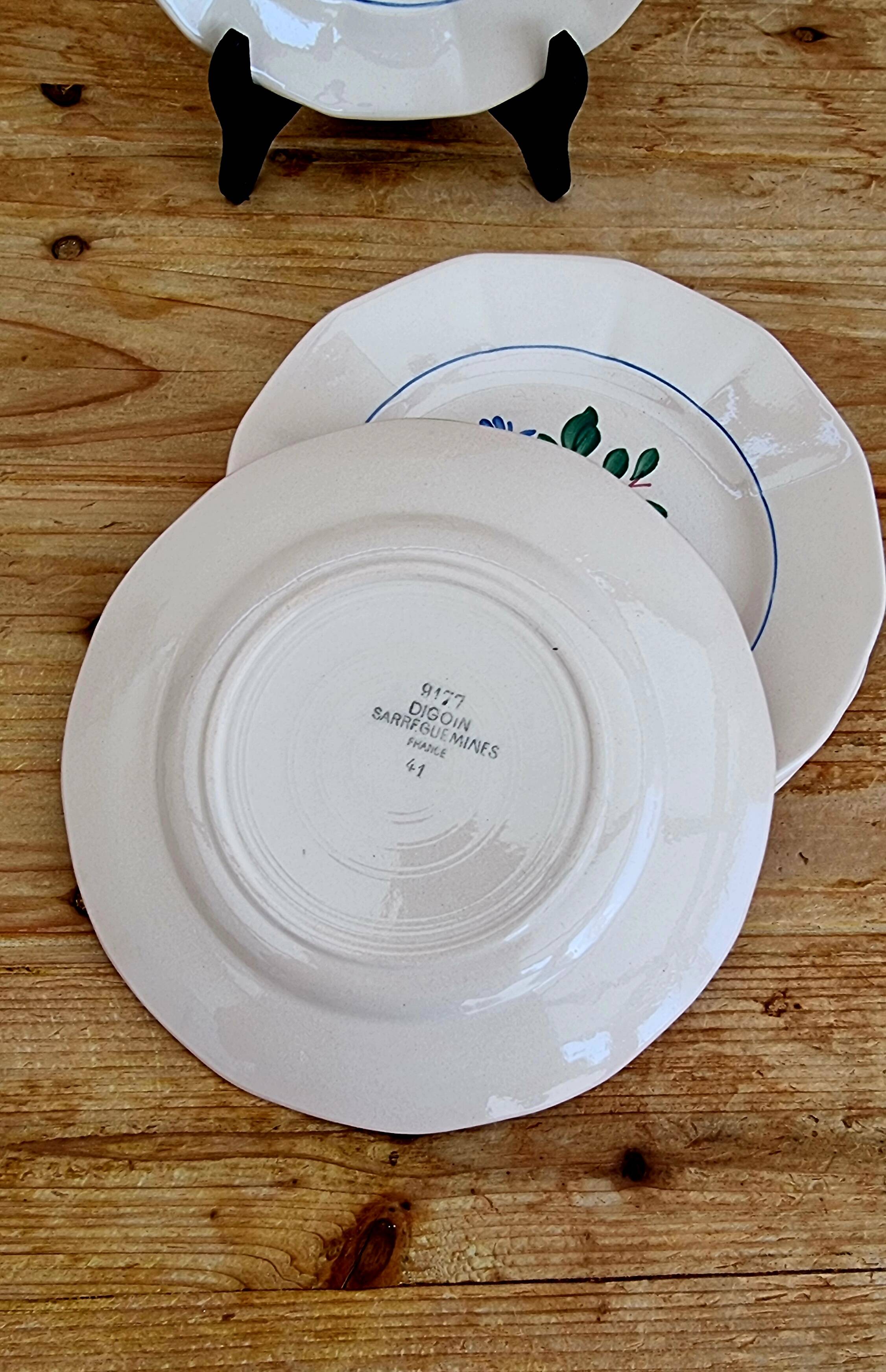 Set of 6 dessert plates Digoin Sarreguemines