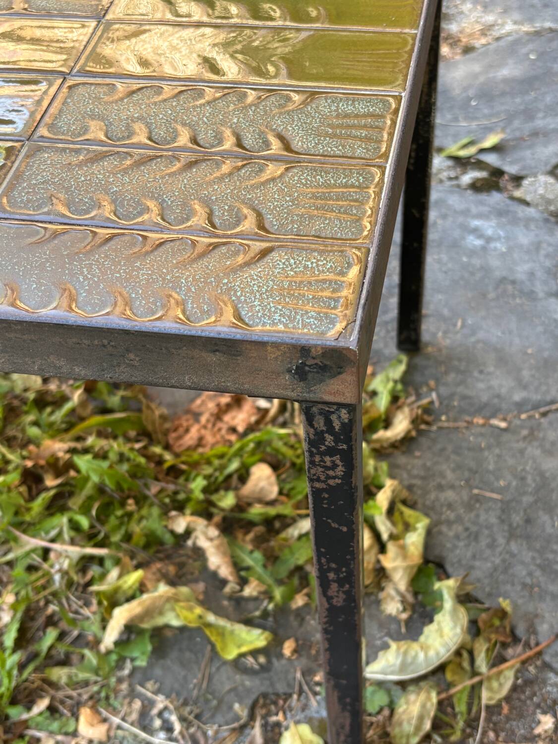 Roger Capron green coffee table