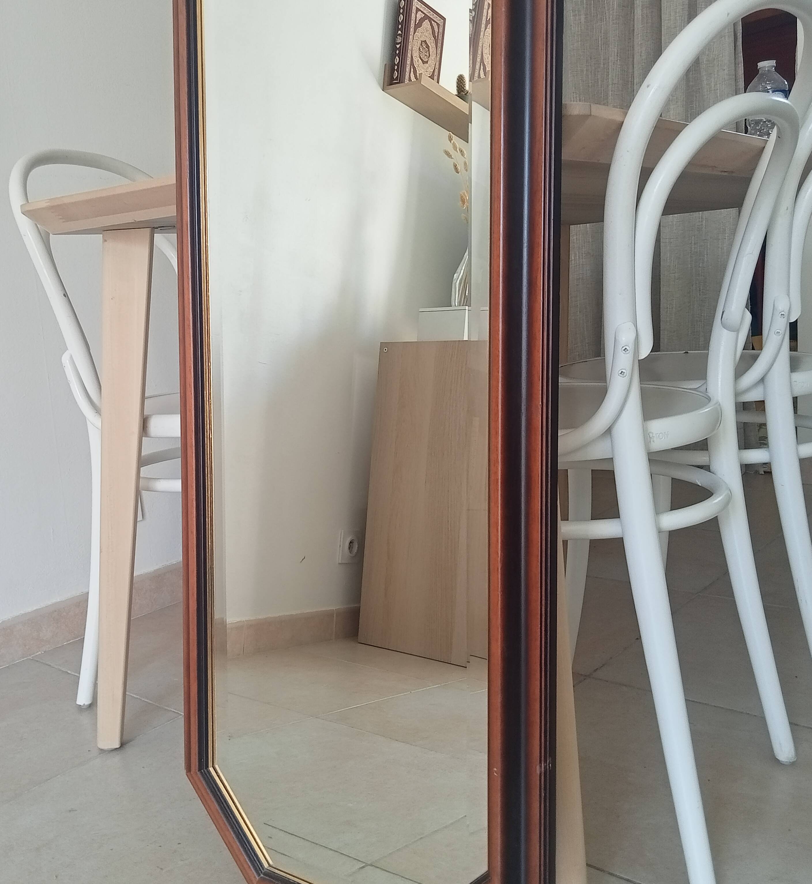 Miroir octogonale vintage biseauté années 70/80