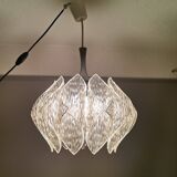 Transparent lucite acrylic hanging lamp by ME Marbach Leutchen Germany
