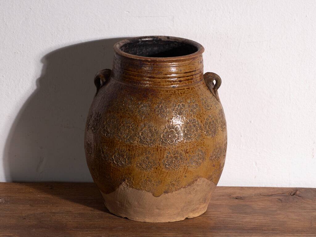 Ancient Chinese glazed stoneware vase – China, circa 1900