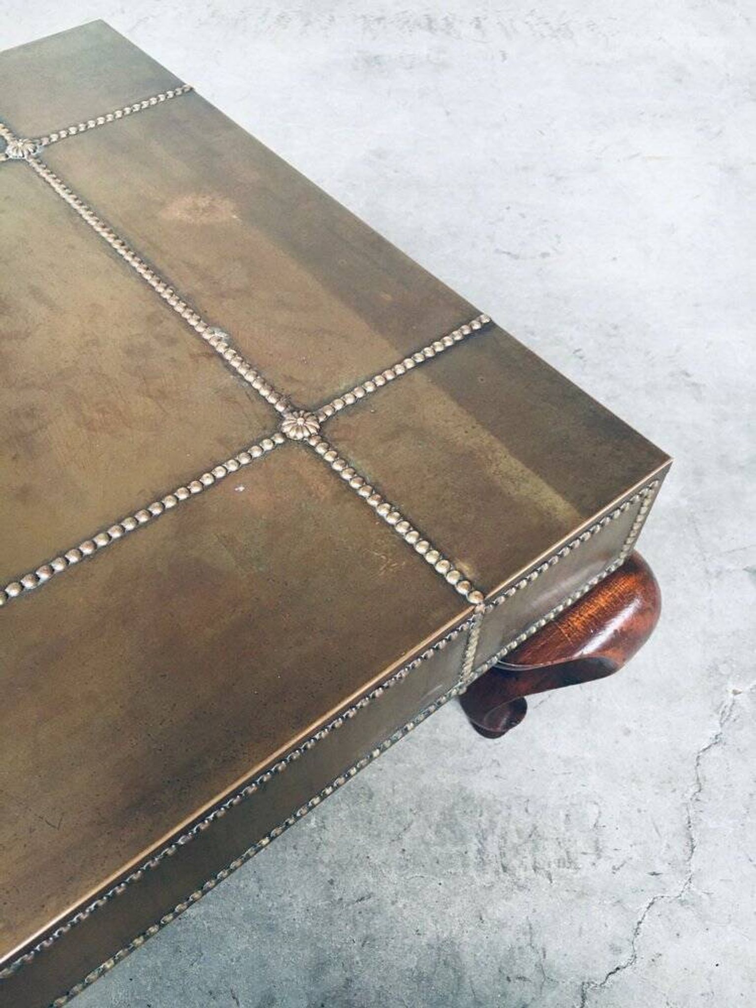 Brass Coffee Table, France, 1960s