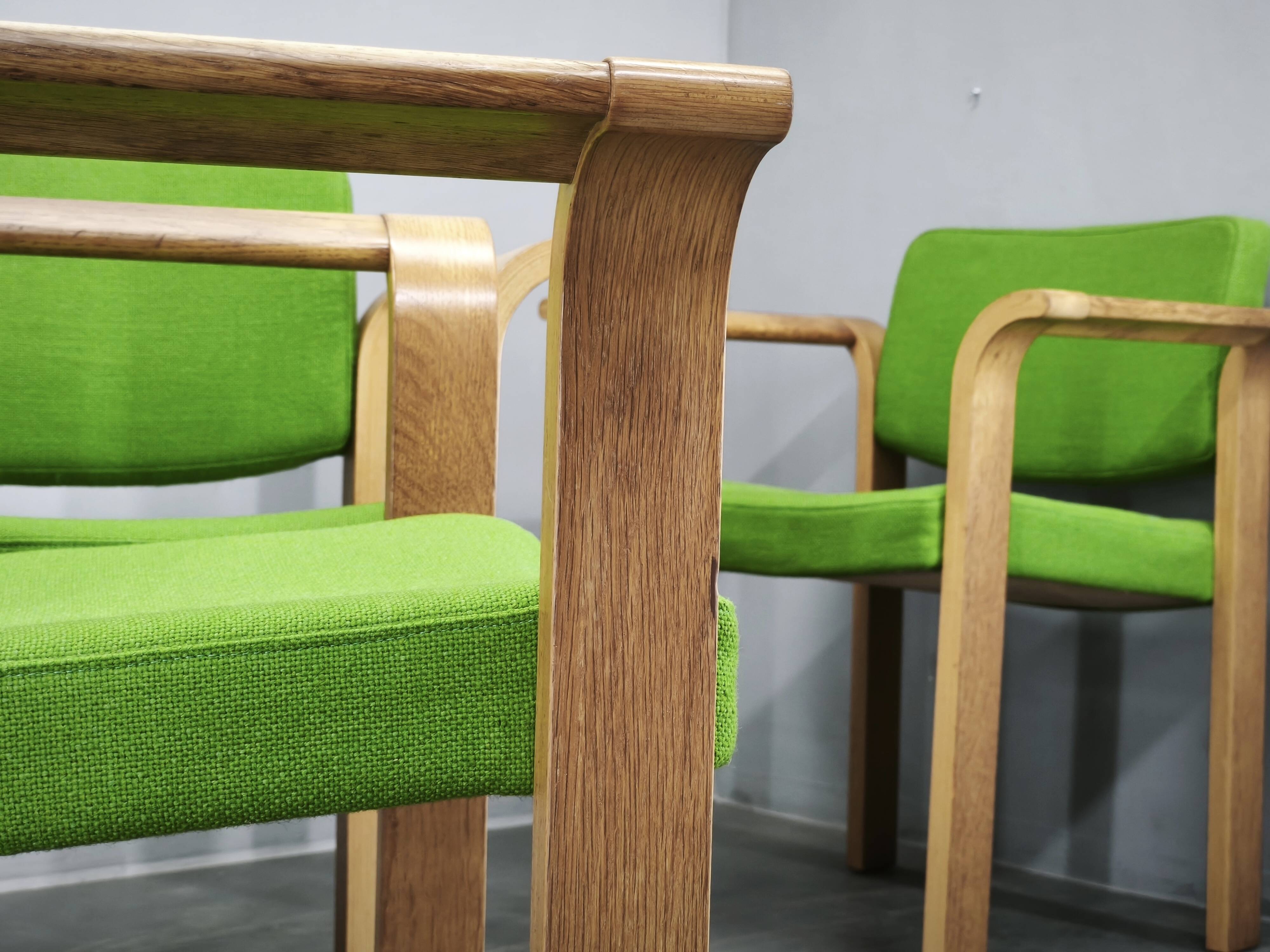 Set of 4 Danish Oak Armchairs by Magnus Olesen, 1960s