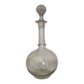Cut crystal round carafe antique