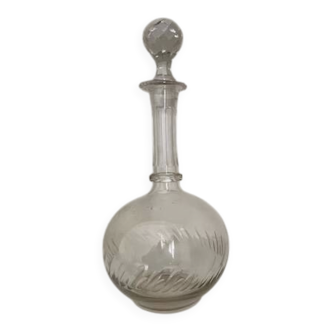 Cut crystal round carafe antique