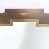 Sophisticated Belgo Chrome graphical mirror, Belgium ca. 1980