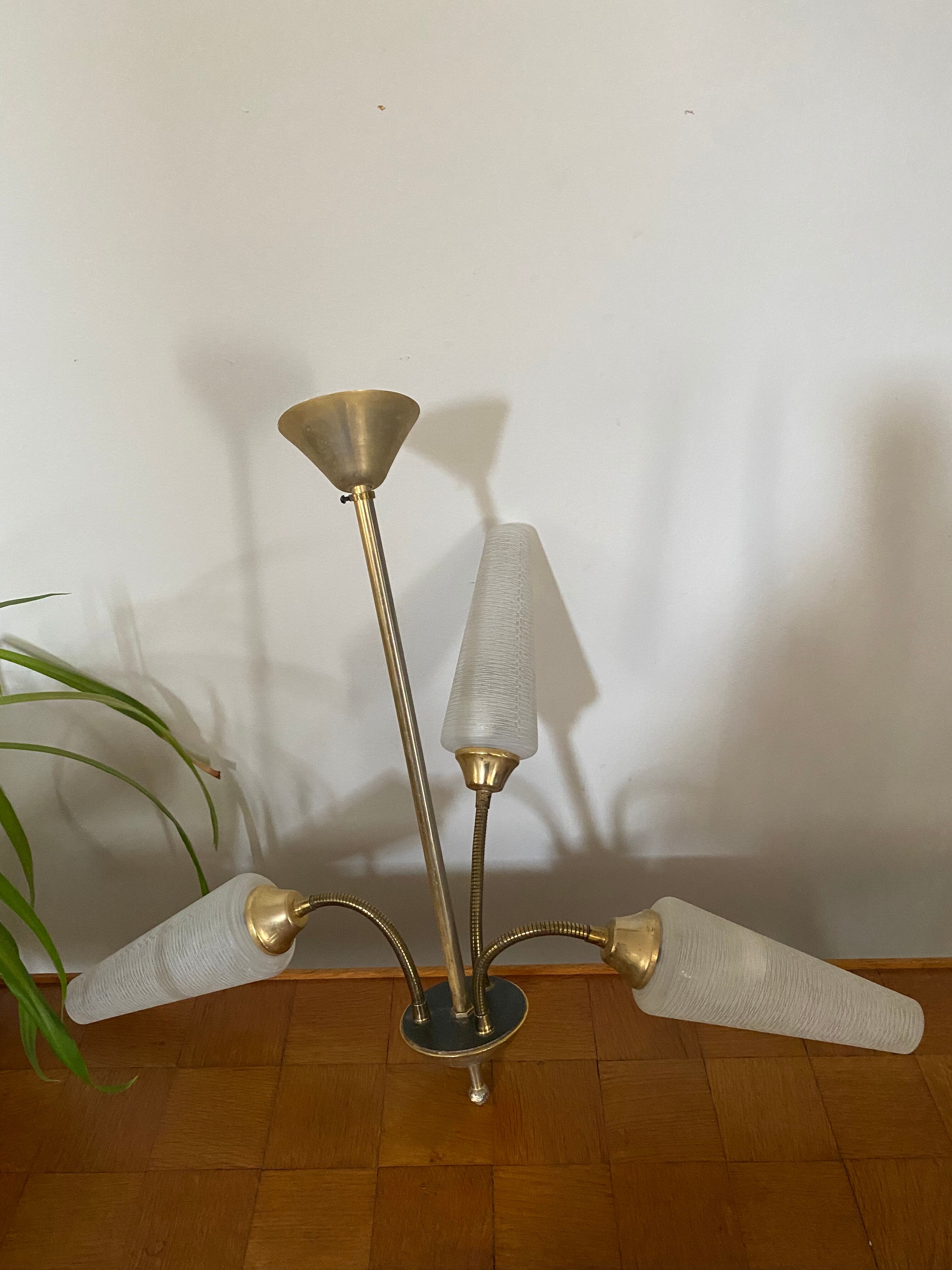 Brass chandelier 1950/60