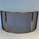 Curved Black Steel Mesh Fire Screen Design with Brass Frame