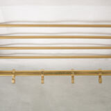 Formica and brass vintage coat rack