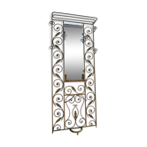 Door wall coat in gilded wrought iron.