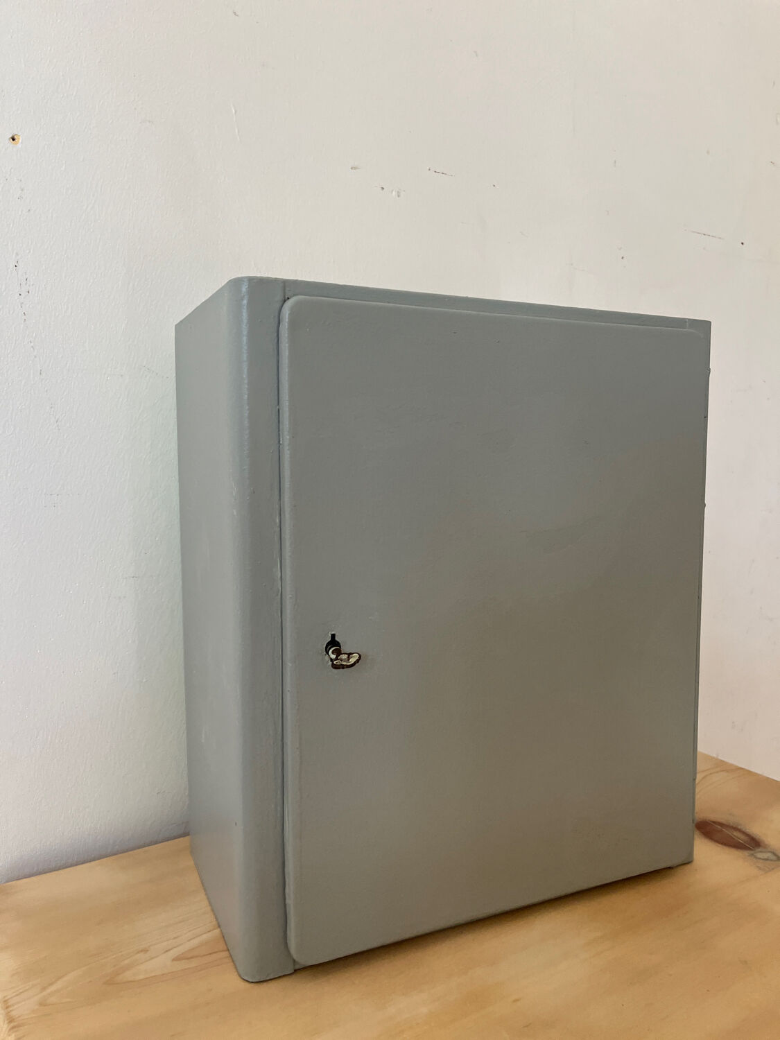 Metal pharmacy cabinet