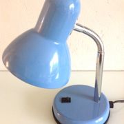 Lampe de bureau en métal bleu, années 70-80