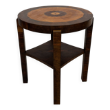 Art Deco Oak Side Table Inlaid Leaf coromandel minimalist design