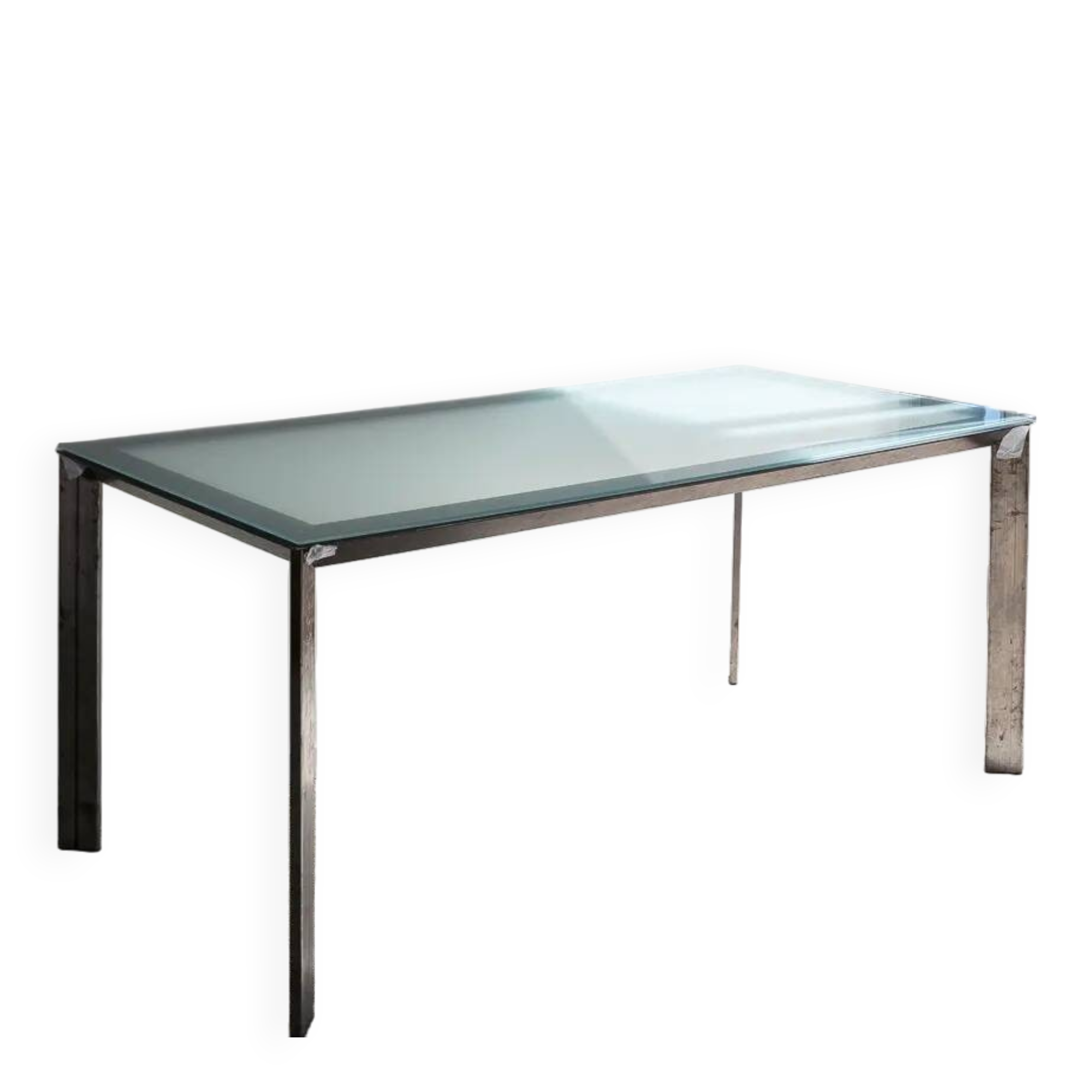 ODILE DECQ Glass Desk with metal legs