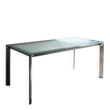 ODILE DECQ Glass Desk with metal legs