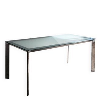 ODILE DECQ Glass Desk with metal legs