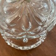 Suspension en verre moulé et métal doré vintage