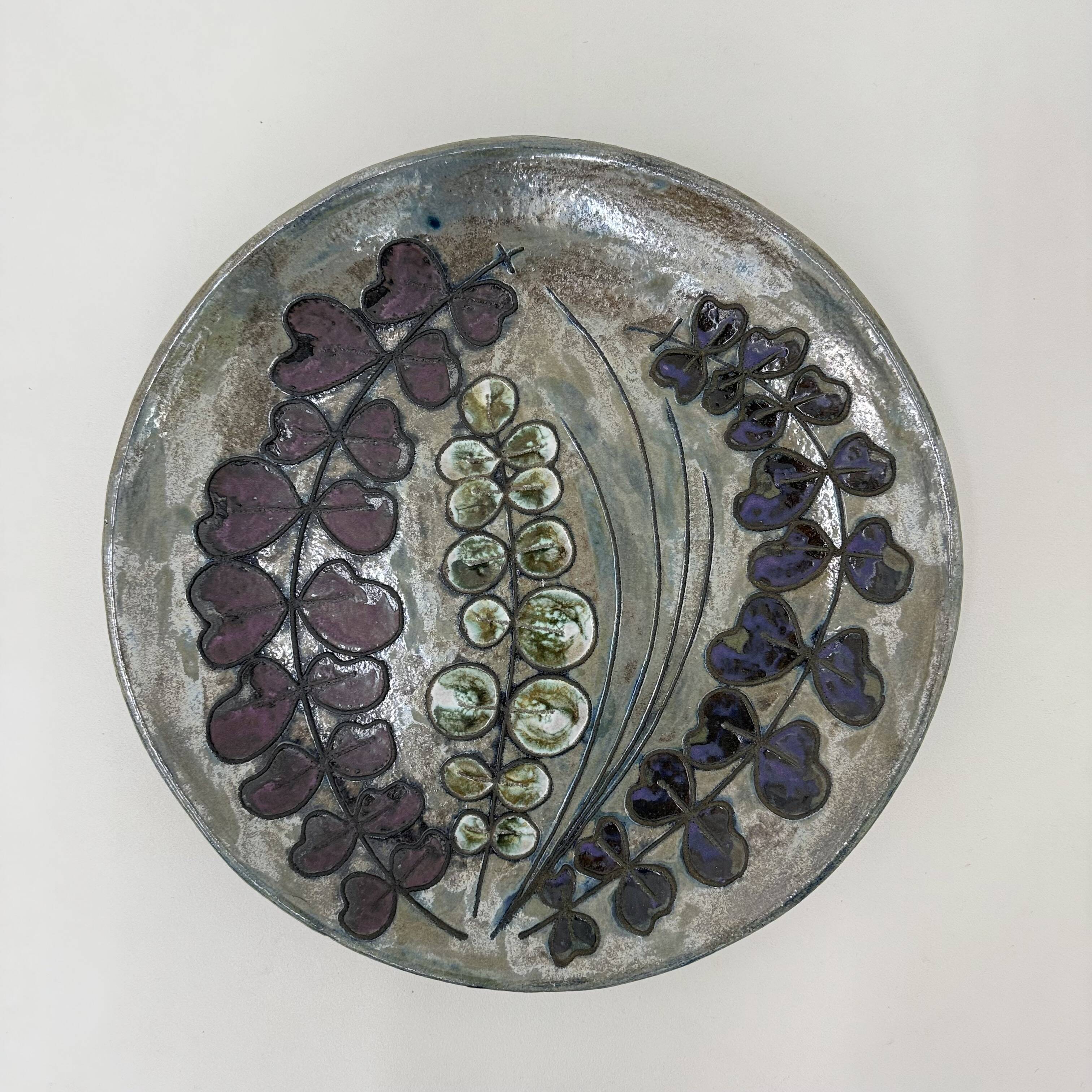 Rusha Handarbeit ceramic wall plate , 1970s Germany