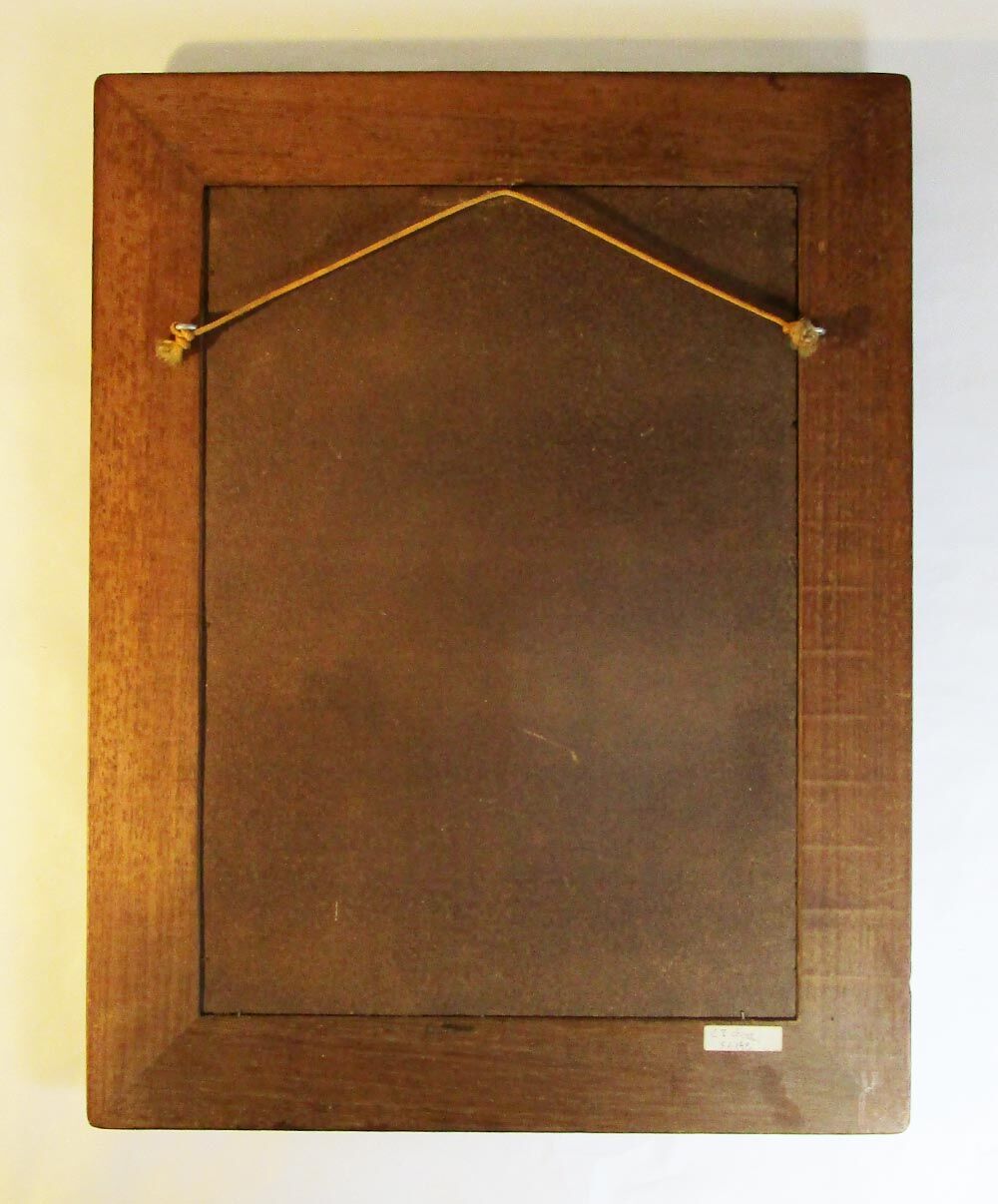 Ancient solid oak mirror