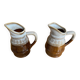 Pair of vintage revol barrel-shaped ceramic jugs 0.25l