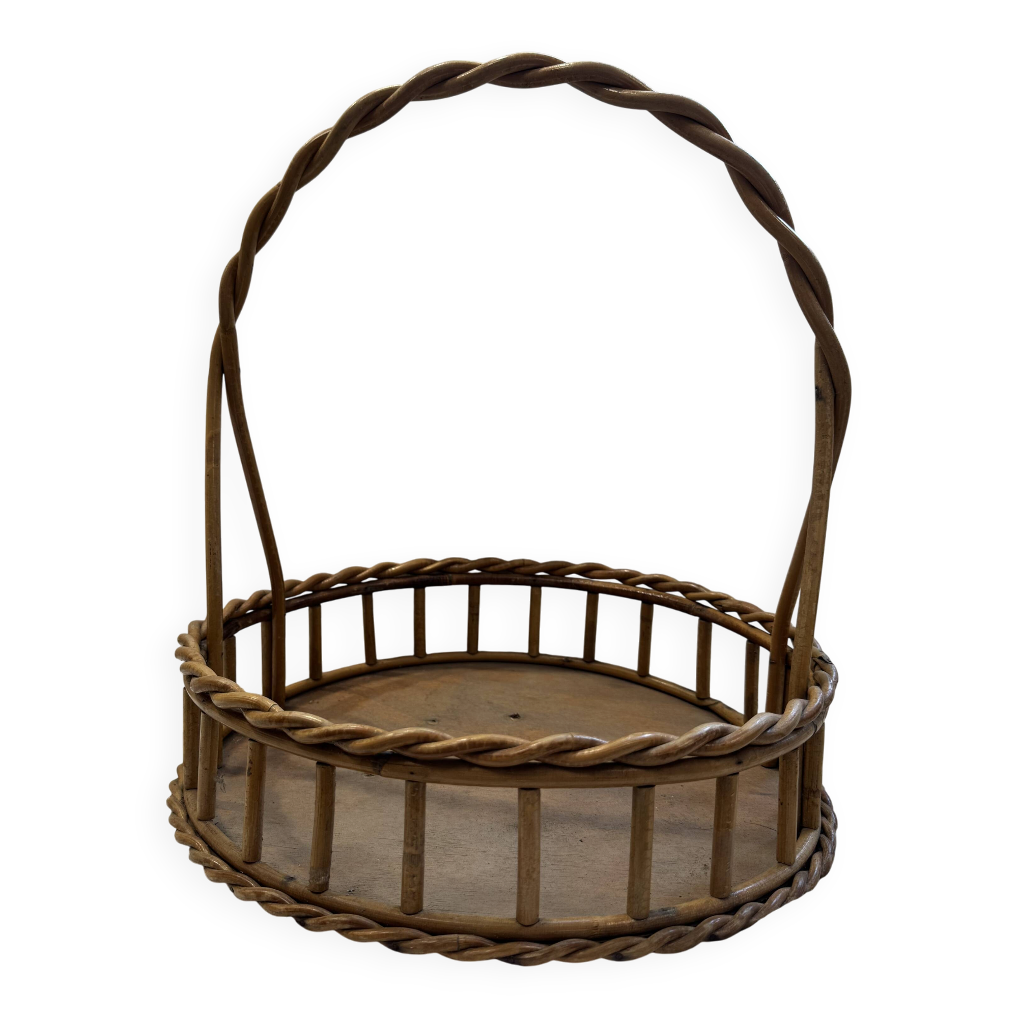 Panier en osier marron