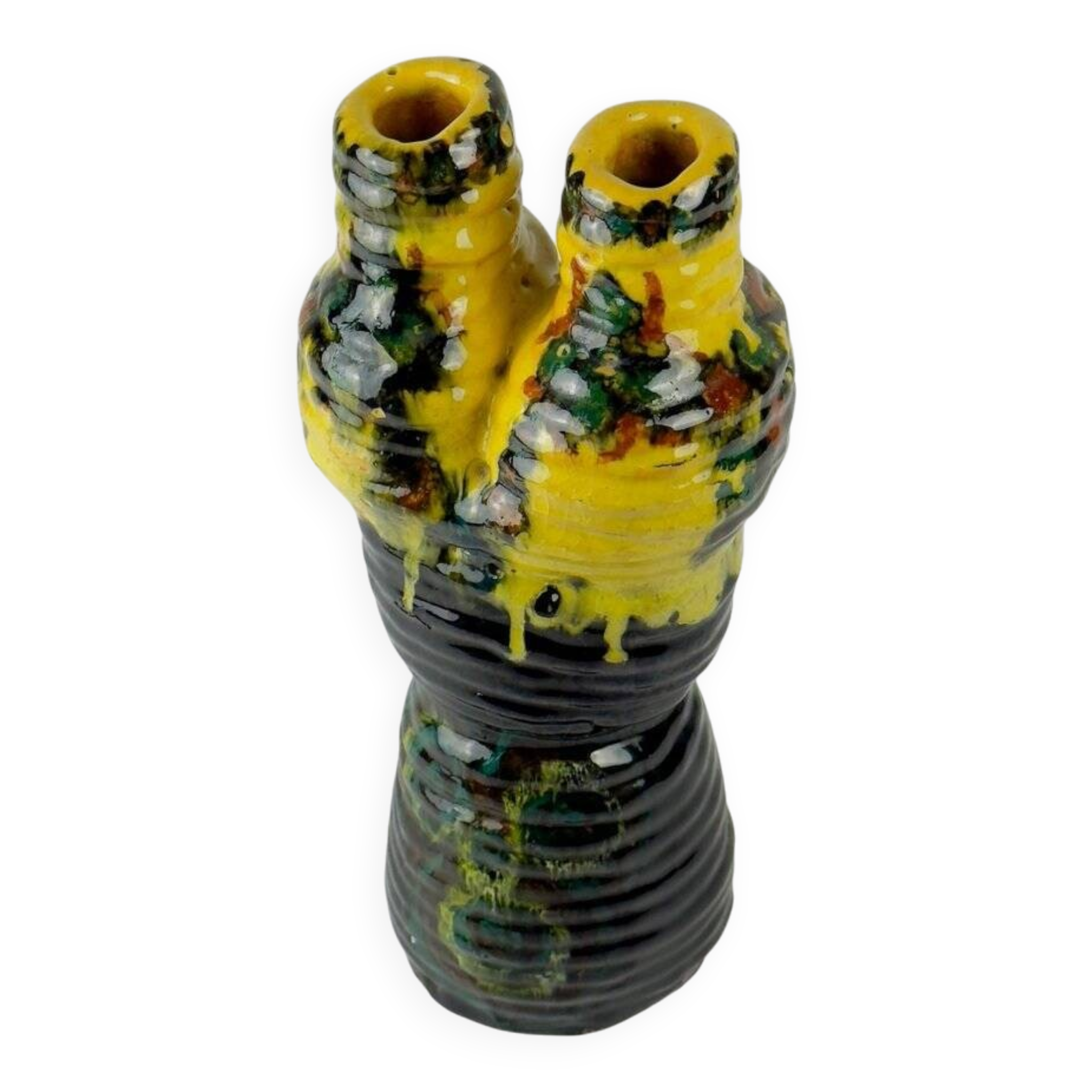 Vintage glazed pottery vase, former Yugoslavia, 1970s.