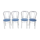 1980s Set of Four Chrome Dining Chairs, Italy