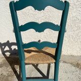 Provencal style straw armchair