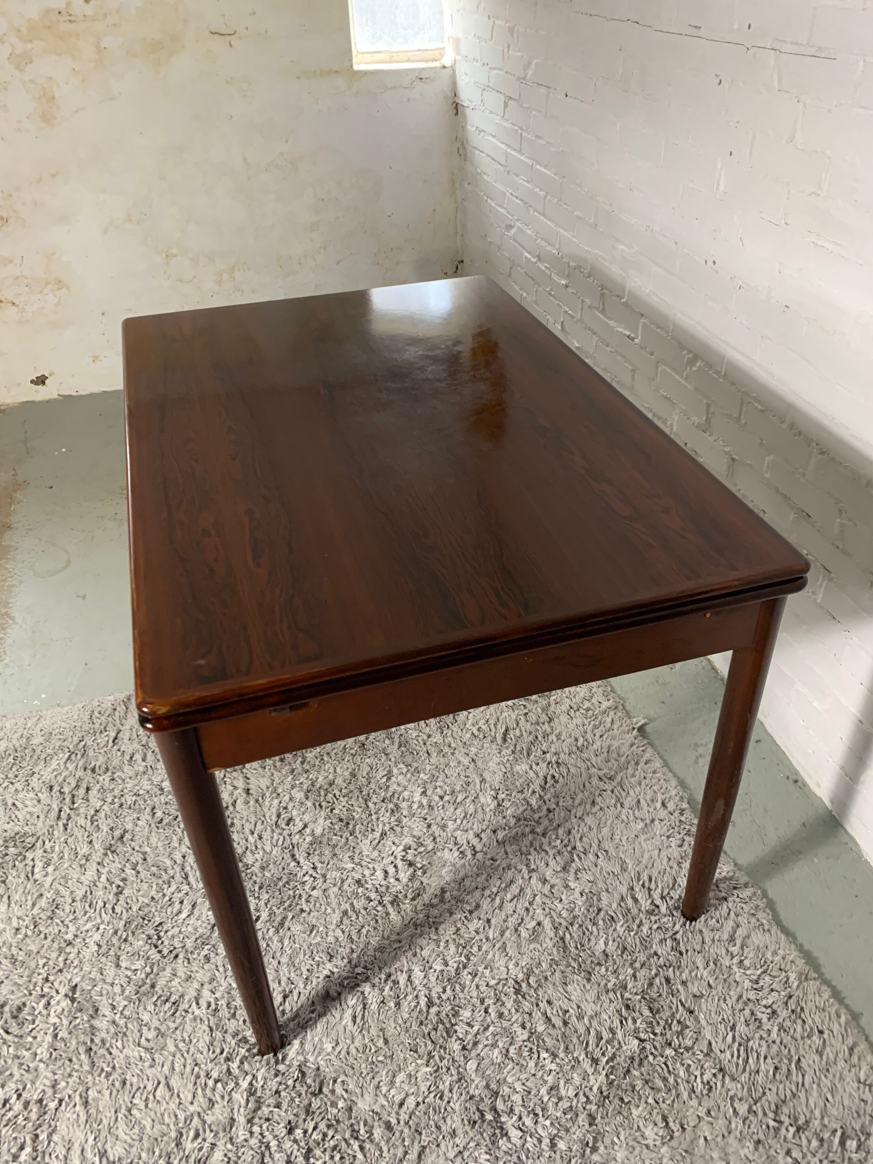 Danish rosewood dining table with extensions, 1960s