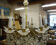 8-bulb string chandelier with crystal drops
