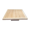 Wooden and travertine coffee table