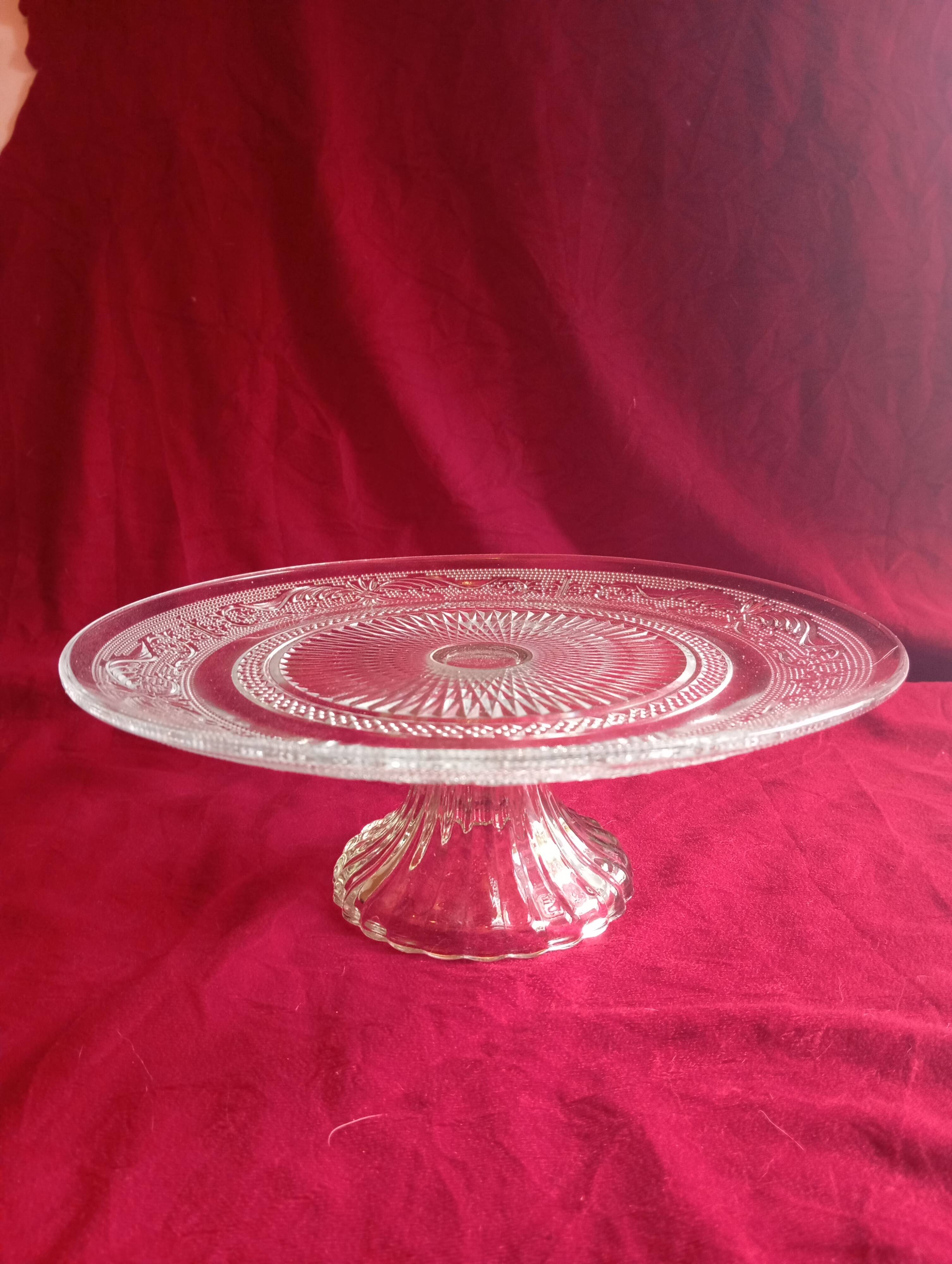 Coupe, plat à gâteau en verre