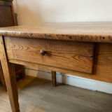 Solid wood farmhouse table