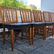 10 antique Josef Frank model 620 chairs in walnut wood from Svenskt Tenn.