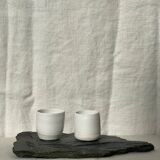 2 hand-turned porcelain cups