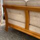 Canapé 3 places en bois et tissu des années 60