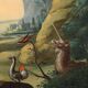 Ancient painting "Orpheus Charming the Animals" oil on panel '700