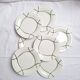 Flat plates St Amand model Bayonne white, green and black.